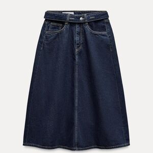 Zara Indigo Denim Skirt